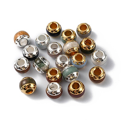 Brass European Beads G-F743-07-1