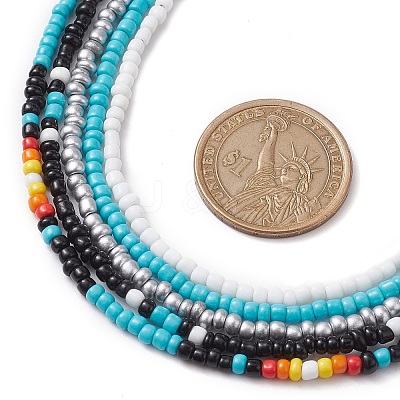 Glass Bead Necklaces for Women NJEW-JN04674-1