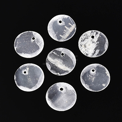 Natural Capiz Shell Disc Charms BSHE-T014-03-1