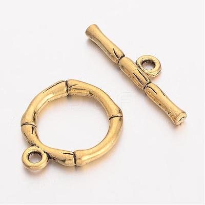 Alloy Toggle Clasps EA9143Y-NFG-1
