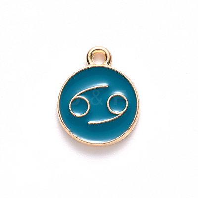 Alloy Enamel Pendants ENAM-S124-01B-05D-1