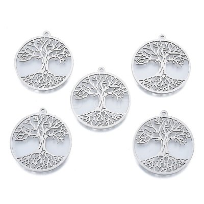Non-Tarnish 201 Stainless Steel Pendant STAS-B027-13P-1