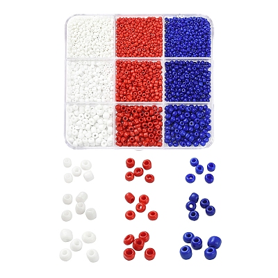 2220Pcs 9 Style Glass Seed Beads SEED-YW0001-28-1