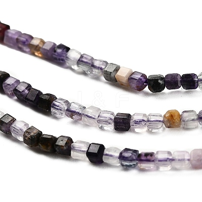 Natural Purple Fluorite Beads Strands G-RM2025-32B-04-1