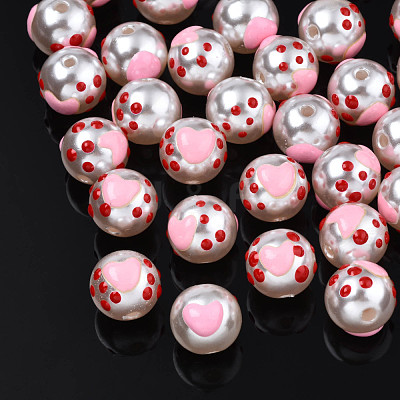 ABS Plastic Imitation Pearl Beads KY-N015-104-1