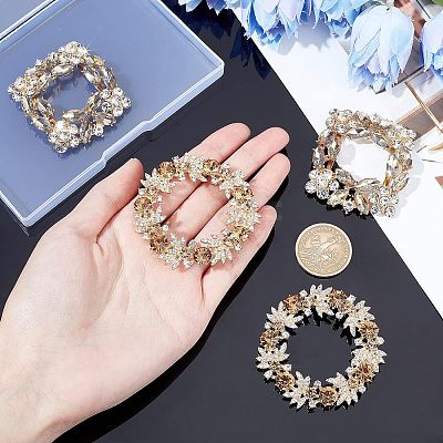 4Pcs 2 Style Alloy Shoes Buckle Clips ALRI-FG0001-02-1