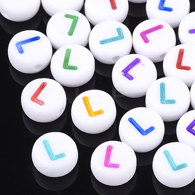 Initial Acrylic Beads X-OACR-E001-20L-1