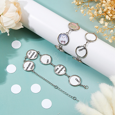 4 Sets Sublimation Blank Alloy Bracelet Making BJEW-FH0001-10C-1