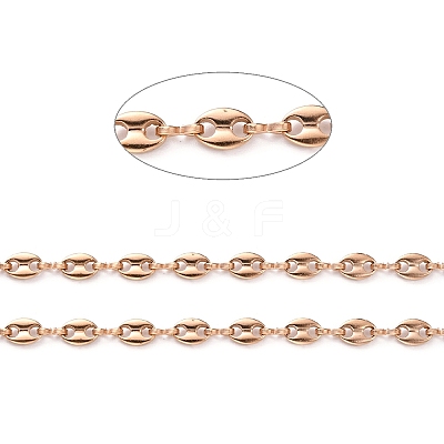 Ion Plating(IP) 304 Stainless Steel Coffee Bean Chain CHS-H031-04RG-1