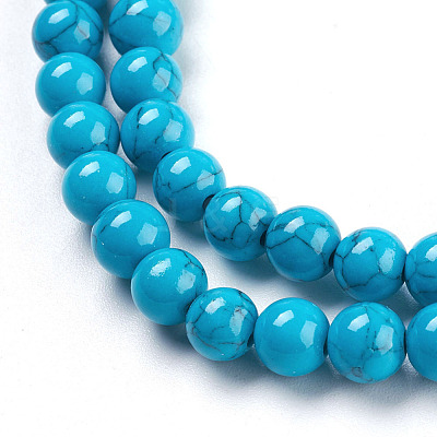 Synthetic Turquoise Beads Strands TURQ-H038-6mm-XXS09-1