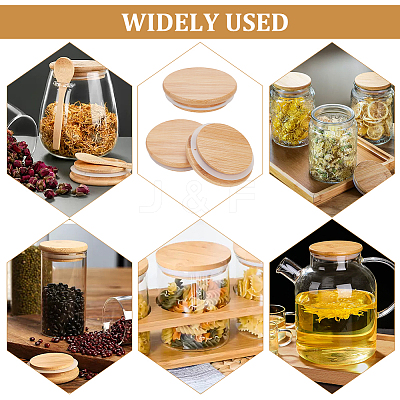 Bamboo Bottle Caps AJEW-WH0270-206-1
