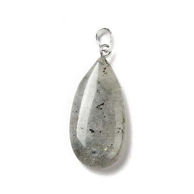 Natural Labradorite Pendants G-P474-01P-07-1