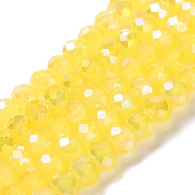 Baking Electroplate Glass Beads Strands DGLA-A039-J6MM-B23-1