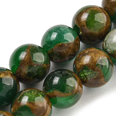 Synthetic Gold Clinquant Stone Beads Strands G-P549-A01-01D-1