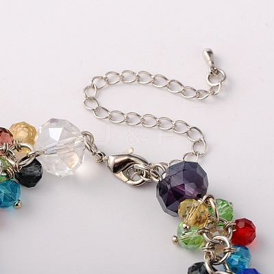 Trendy Faceted Glass Beads Bracelets BJEW-JB01642-06-1