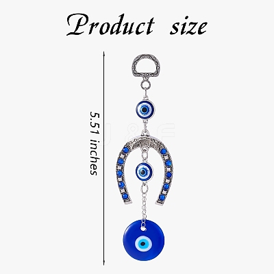 Horse Shoe Pendant Decorations X1-HJEW-H058-04-1