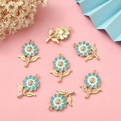 8Pcs Alloy Enamel Pendants ENAM-YW0002-31C-1
