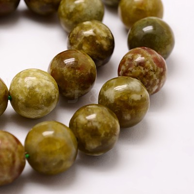 Round Natural Dragon Blood Jasper Beads Strands G-K072-6mm-1