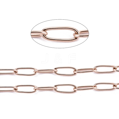 Ion Plating(IP) 304 Stainless Steel Paperclip Chains CHS-F010-01B-RG-01-1