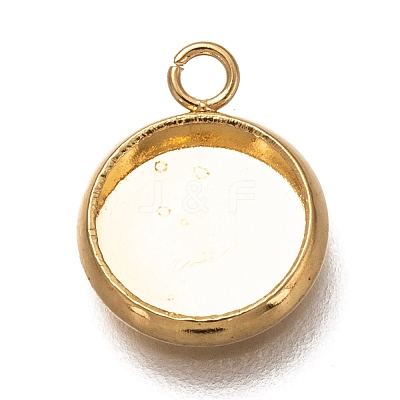304 Stainless Steel Pendant Cabochon Settings X-STAS-Z030-01F-G-1