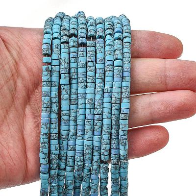 Dyed Synthetic Turquoise Beads Strands G-Z089-A04-Q-1