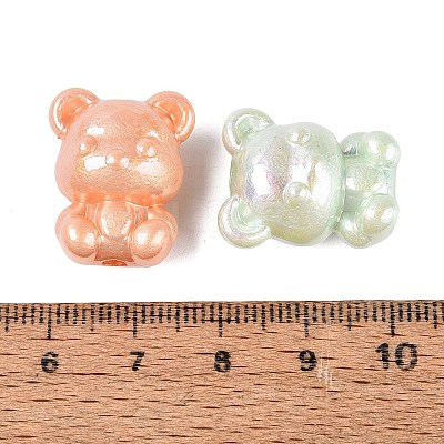 Luminous Opaque UV Plating Acrylic Beads OACR-Q204-17-1
