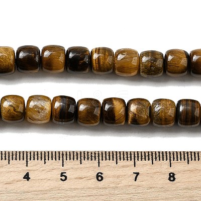 Natural Tiger Eye Beads Strands G-A275-C01-7x8mm-AB-1