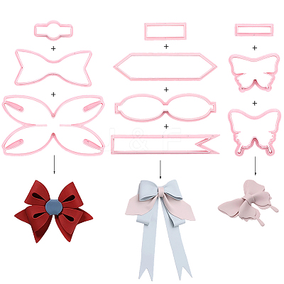 3 Sets 3 Styles PP Plastic Cookie Baking Molds DIY-SC0031-04A-1