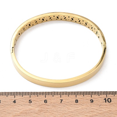 304 Stainless Steel & Rhinestone Hinged Bangles for Women BJEW-Z178-03G-1