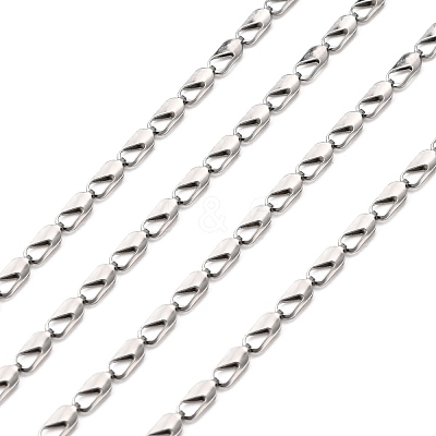 Tarnish Resistant 3.28 Feet 304 Stainless Steel Link Chains X-CHS-K002-25-1