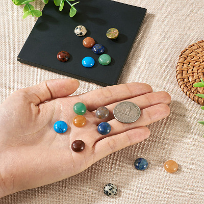 20Pcs Natural & Synthetic Mixed Gemstone Cabochons G-TA0002-76A-1