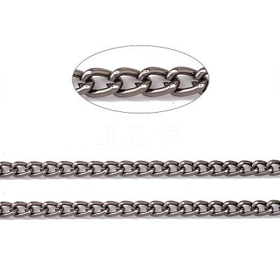 Oval Oxidation Aluminum Curb Chains CHA-G001-10EB-1