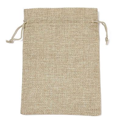 Christmas Printed Burlap Packing Pouches Drawstring Bags ABAG-Q053-02B-02-1