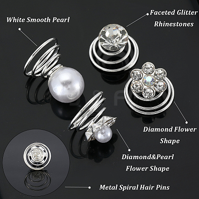 Spiral Hair Pin Coil Iron Hair Accessories OHAR-SP0001-12A-1
