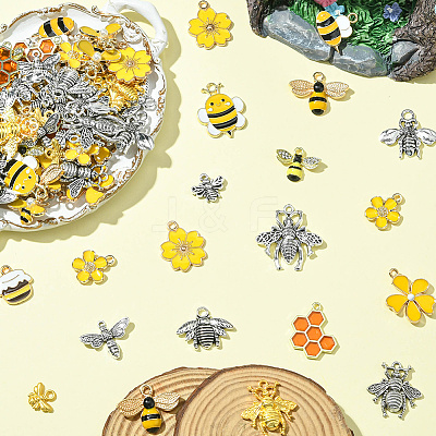 80Pcs 20 Styles Alloy Pendants FIND-SC0016-82-1