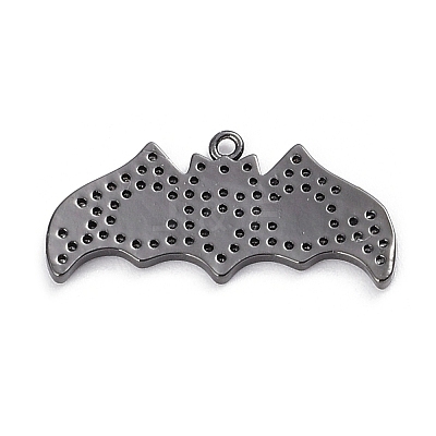 Rack Plating Brass Cubic Zirconia Pendants KK-D031-09B-01-1
