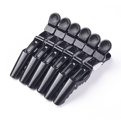 Plastic Alligator Hair Clips OHAR-WH0016-14-1