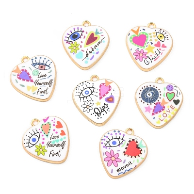 Printed Alloy Pendants X-ENAM-D051-13G-1