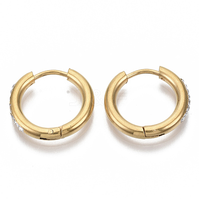 201 Stainless Steel Huggie Hoop Earrings STAS-S079-162C-G-1