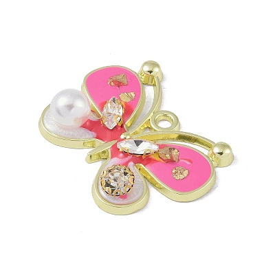 Rack Plating Alloy Enamel Pendants FIND-I038-13C-1