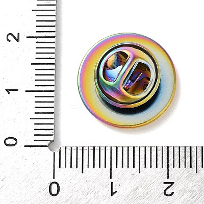 304 Stainless Steel Flat Round Brooch Brooch Base Settings STAS-S172-10A-M-1