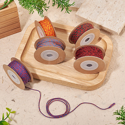 5 Rolls 5 Colors 20M 18-Ply Cotton Twisted Cord OCOR-TA0003-64B-1