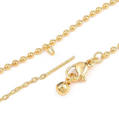 2MM Brass Ball Chain Bracelet Making KK-D238-01G-1