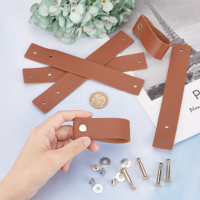 Imitation Leather Cabinet Handle Pull Knob DIY-WH0258-80A-1