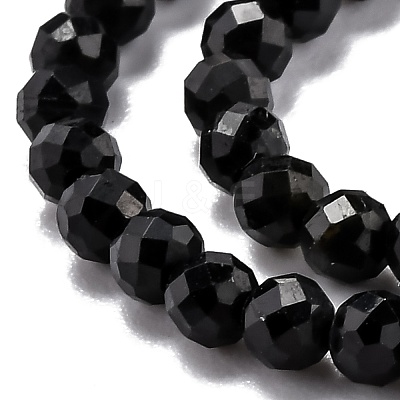 Natural Black Tourmaline Beads Strands G-H266-11A-1