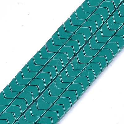 Spray Painted Non-magnetic Synthetic Hematite Beads Strands X-G-T124-06K-1