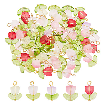 60Pcs Handmade Lampwork Pendants FIND-DC0004-83-1