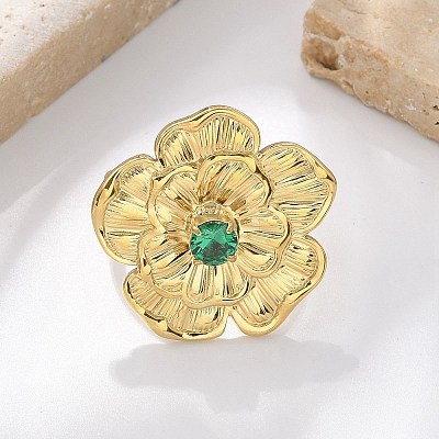 304 Stainless Steel Cuff Rings for Women RJEW-D302-03G-13-1