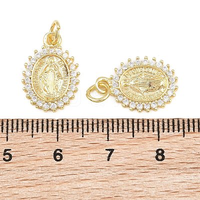 Religion Brass Micro Pave Clear Cubic Zirconia Pendants CU-CBA9482-01G-03-1