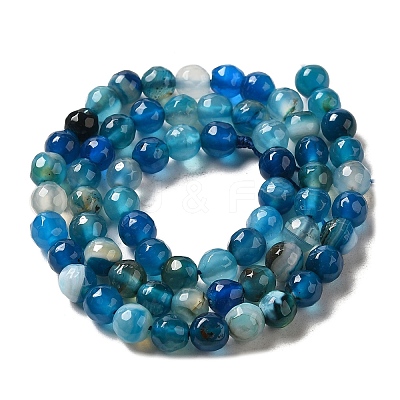 Natural Striped Agate/Banded Agate Beads AGAT-6D-2-1